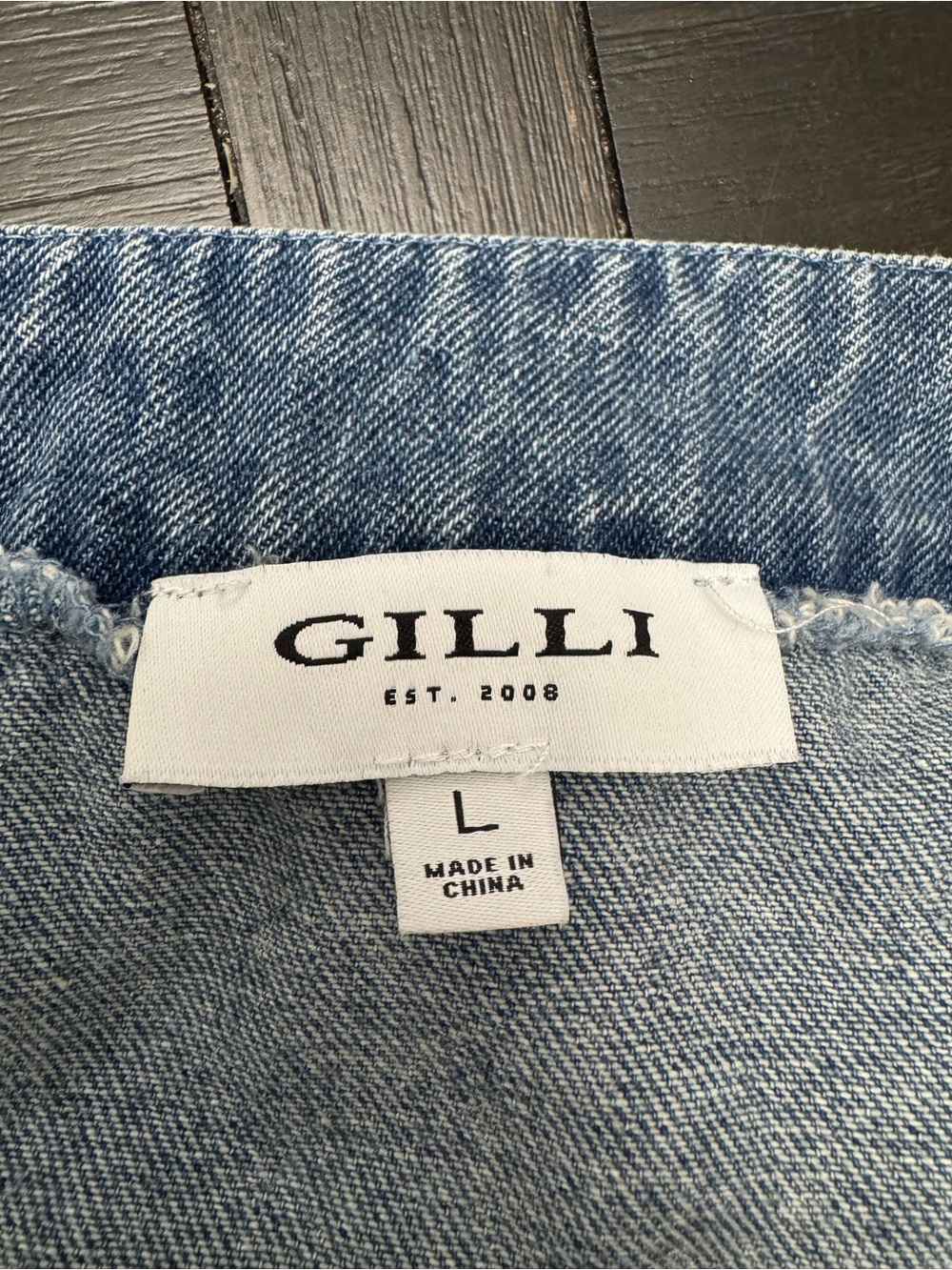 Gilli Blue Denim Ruffle Skirt - Picture 7 of 8